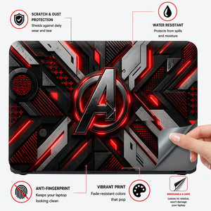 A Logo Superhero Quantum Field Laptop Skin - View 4