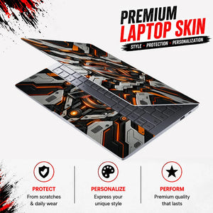A Logo Superhero Shattered Steel Laptop Skin - View 3