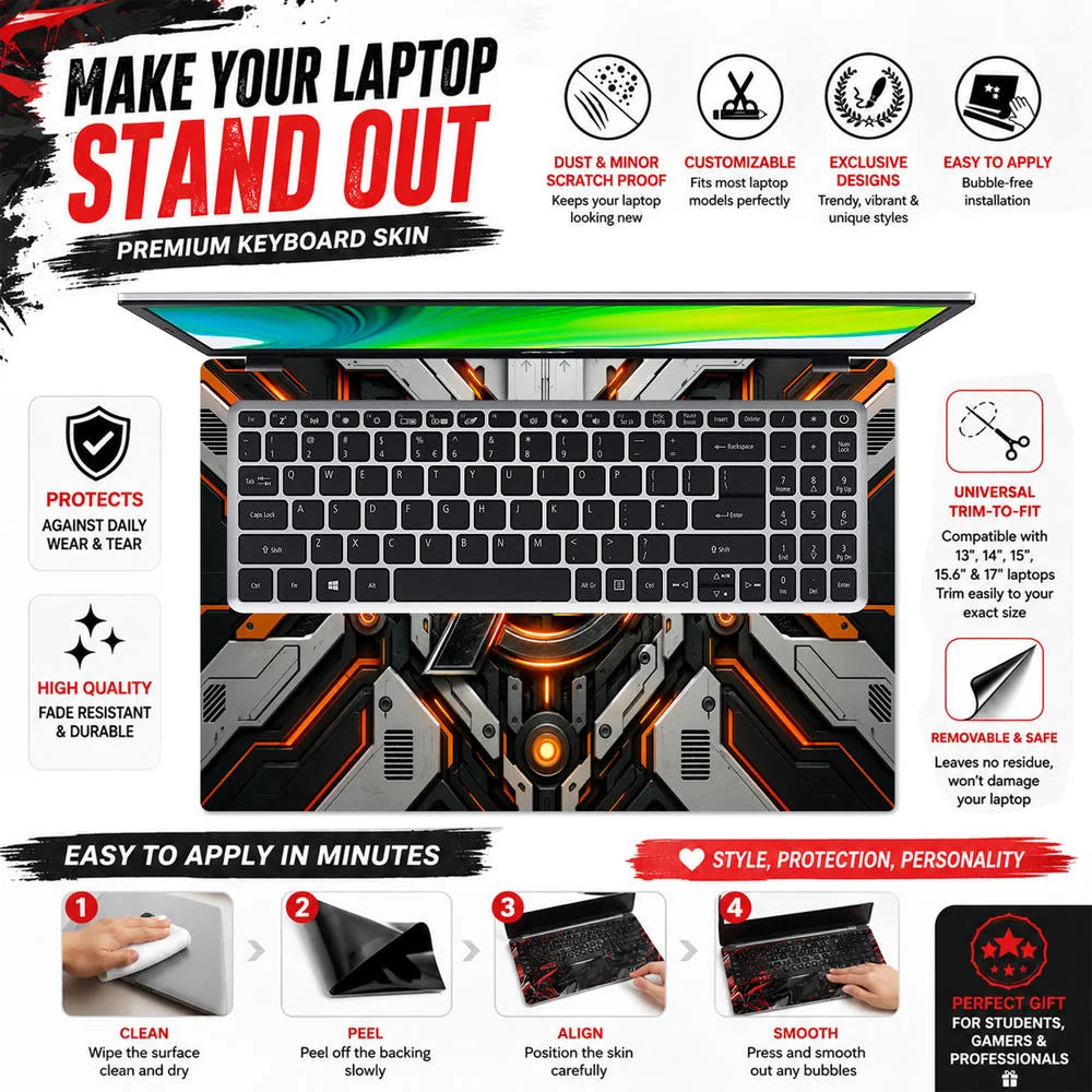 A Logo Superhero Shattered Steel Laptop Skin - View 5