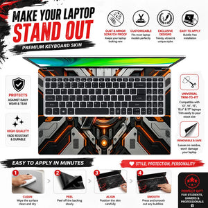 A Logo Superhero Shattered Steel Laptop Skin - View 5