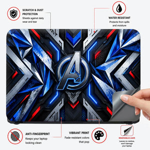 A Logo Superhero Void Darkness Laptop Skin - View 4