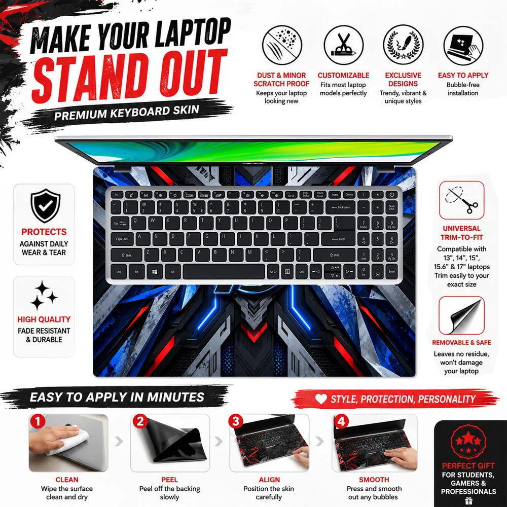 A Logo Superhero Void Darkness Laptop Skin - View 5