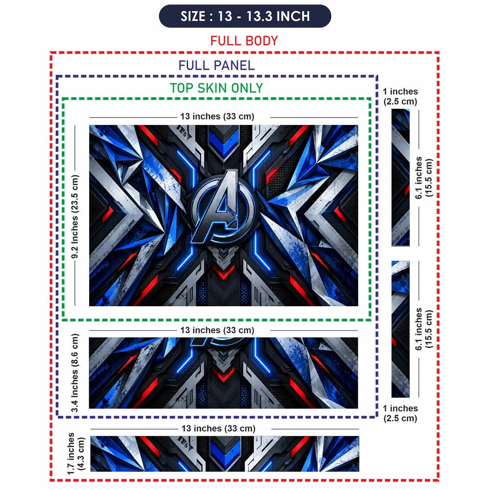 A Logo Superhero Void Darkness Laptop Skin - View 6