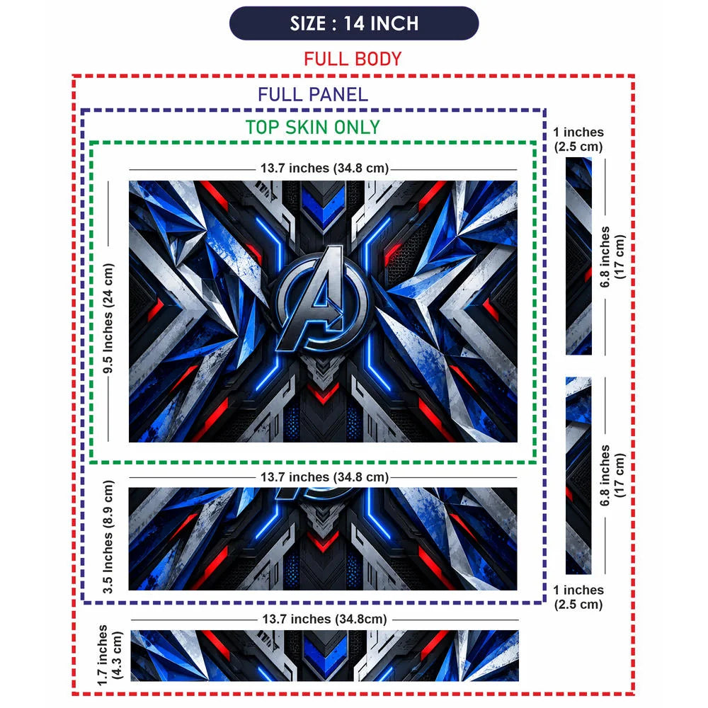 A Logo Superhero Void Darkness Laptop Skin - View 7