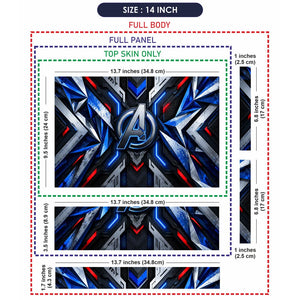 A Logo Superhero Void Darkness Laptop Skin - View 7