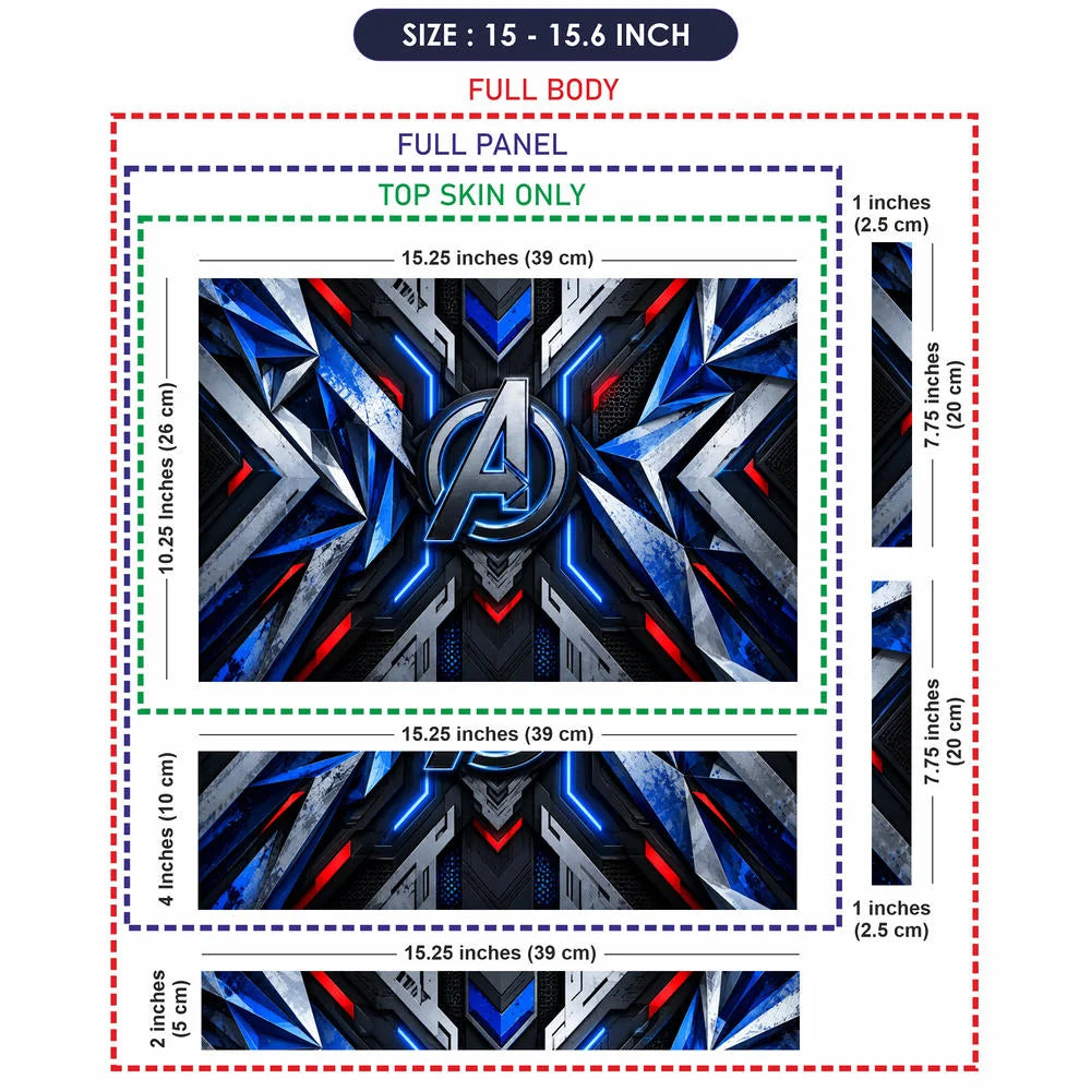 A Logo Superhero Void Darkness Laptop Skin - View 8