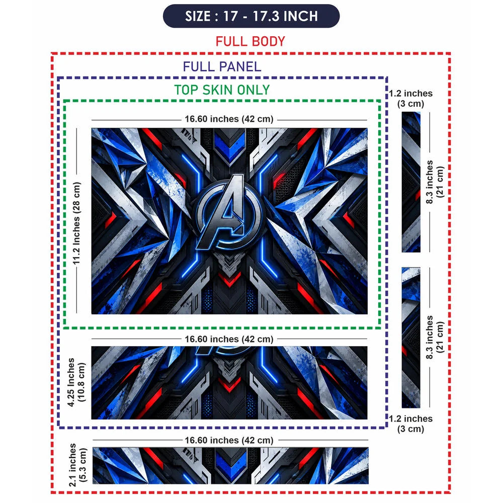 A Logo Superhero Void Darkness Laptop Skin - View 9