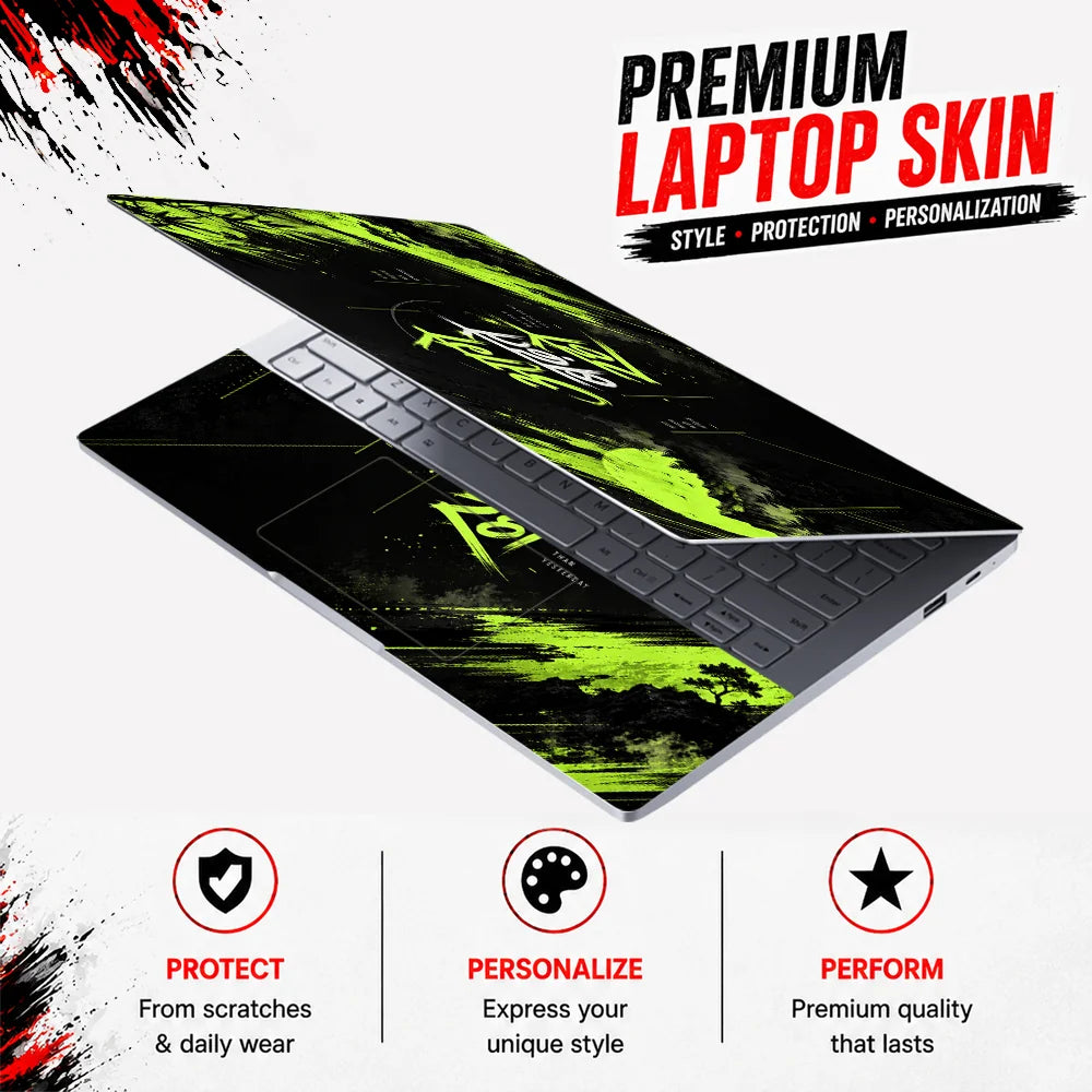 Aage Badhte Raho Bamboo Laptop Skin - View 3