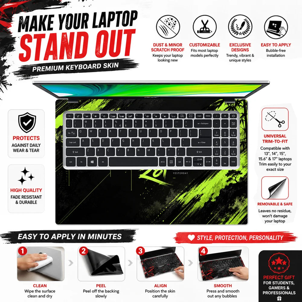 Aage Badhte Raho Bamboo Laptop Skin - View 5