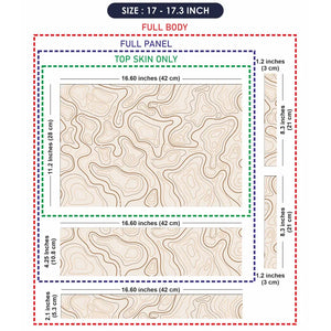 Abstract Brown Line Patterns On Beige Laptop Skin - View 9