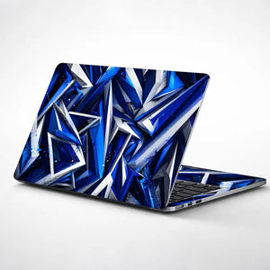 Abstract Crystals Blue Sapphire Laptop Skin - View 1