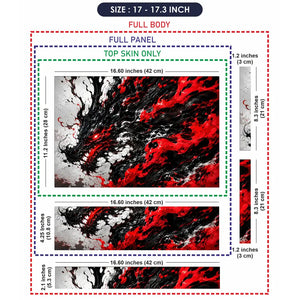 Abstract Dragon Ink Fire Laptop Skin - View 9