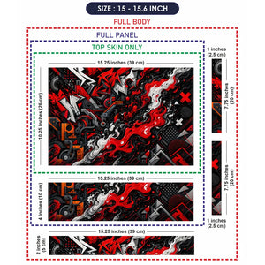 Abstract Graffiti Fire Stream Laptop Skin - View 8