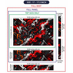 Abstract Graffiti Fire Stream Laptop Skin - View 9