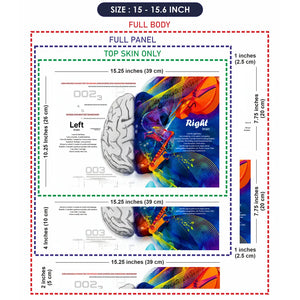 Abstract Left Brain Right Brain Creativity Split Laptop Skin - View 8
