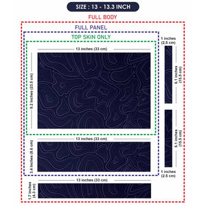 Abstract Wavy Lines On Dark Background Laptop Skin - View 6