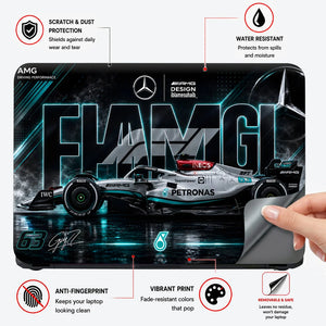 AMG Formula One Teal 63 Laptop Skin - View 4