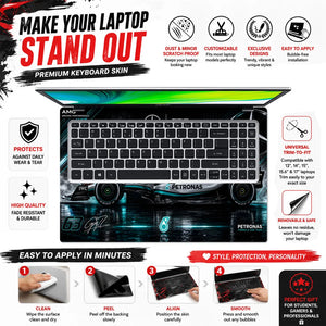 AMG Formula One Teal 63 Laptop Skin - View 5