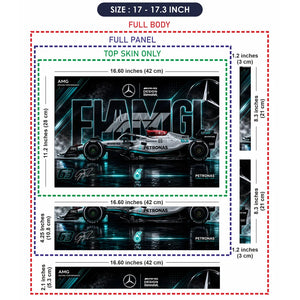AMG Formula One Teal 63 Laptop Skin - View 9