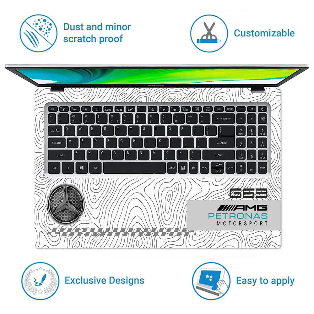AMG G63 SUV White Laptop Skin - View 5