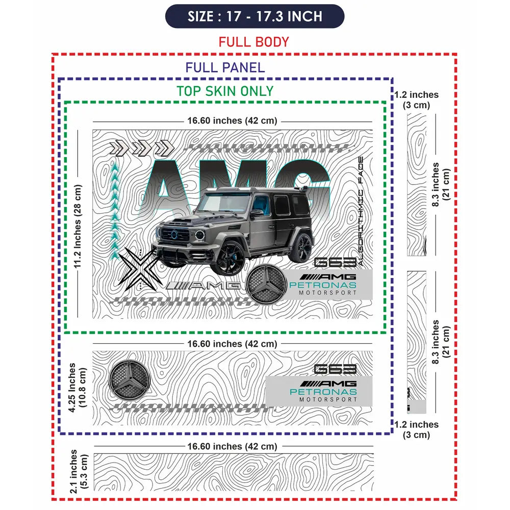 AMG G63 SUV White Laptop Skin - View 9