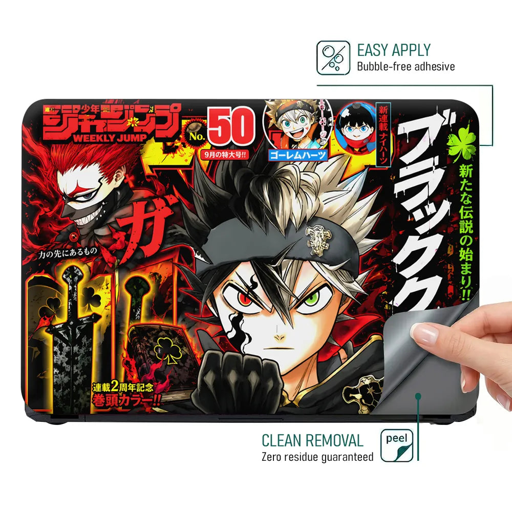 Anime Black Clover Asta and Magna Weekly Jump Cover Laptop Skin - View 4