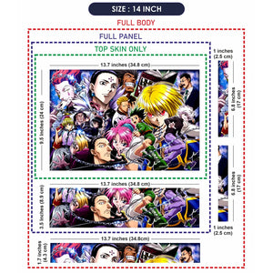 Anime Character Collage in Vibrant Colors Laptop Skin - View 7