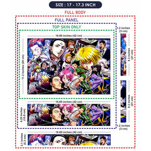 Anime Character Collage in Vibrant Colors Laptop Skin - View 9