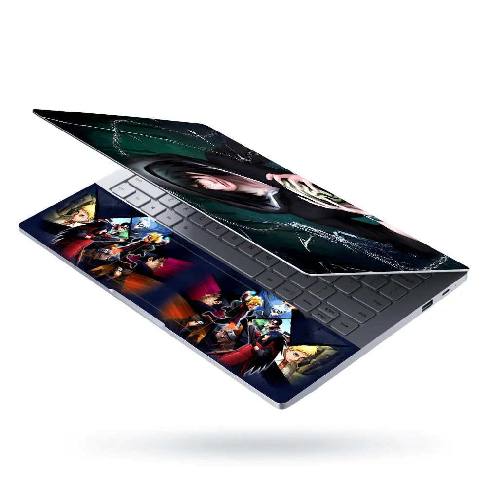 Anime Character Wearing Black Hoodie Laptop Skin - View 3
