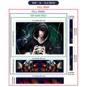 Anime Character Wearing Black Hoodie Laptop Skin - View 6