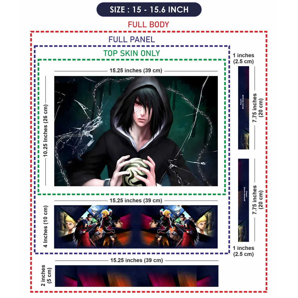 Anime Character Wearing Black Hoodie Laptop Skin - View 8