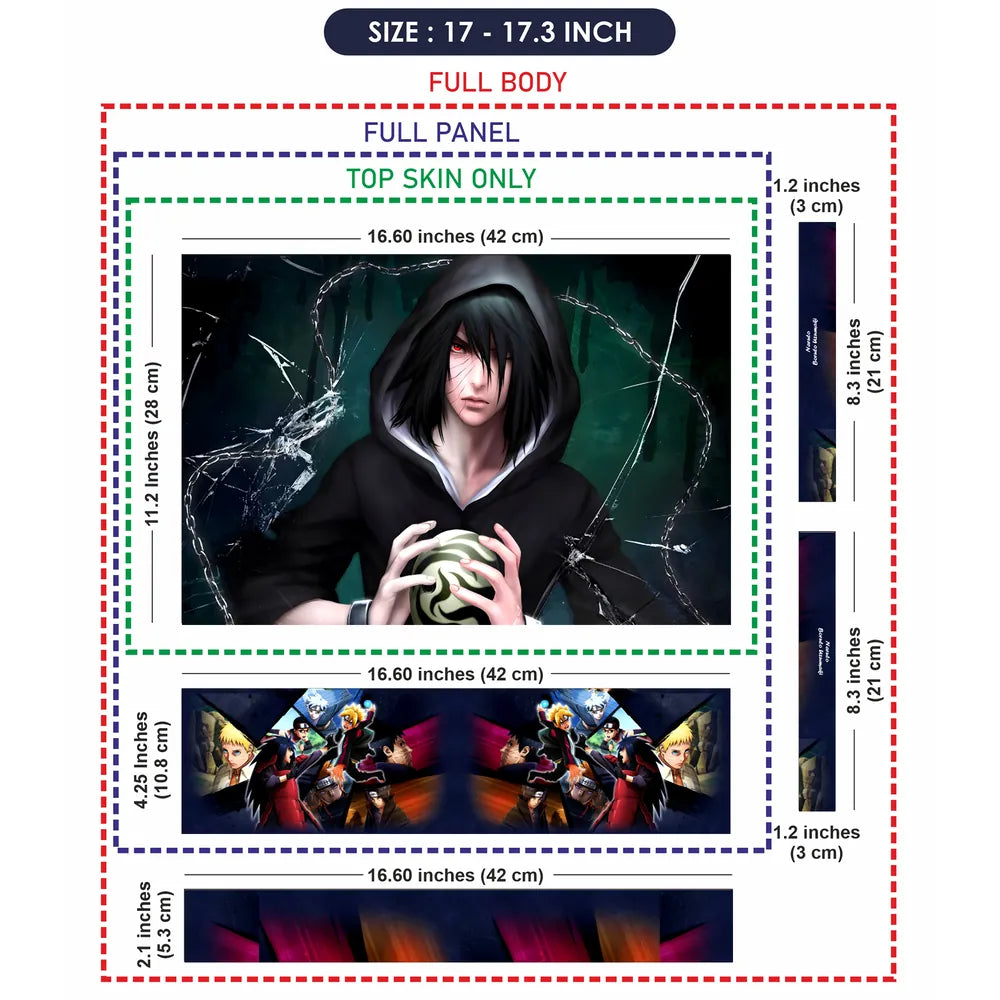 Anime Character Wearing Black Hoodie Laptop Skin - View 9