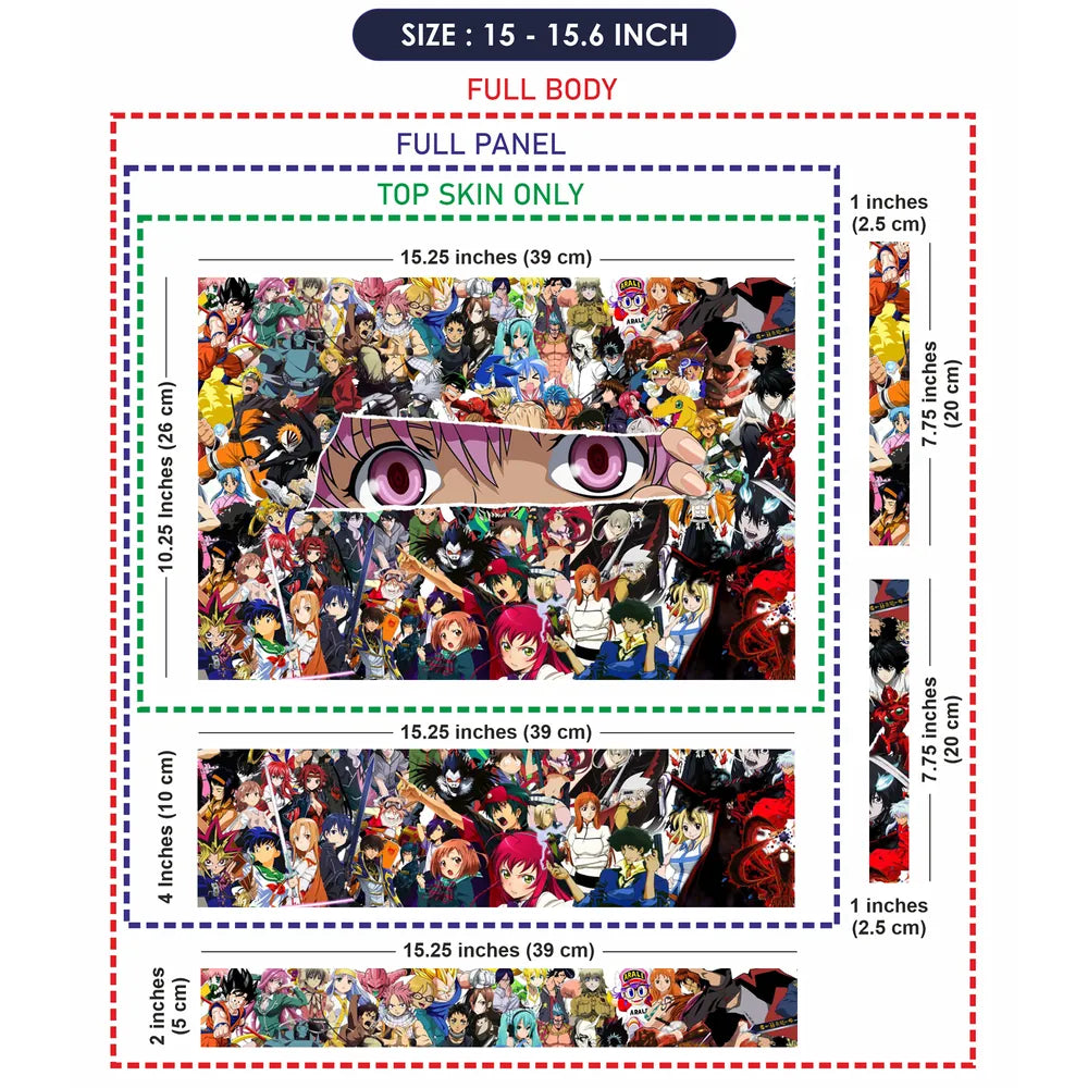 Anime Crossover Laptop Skin - View 8
