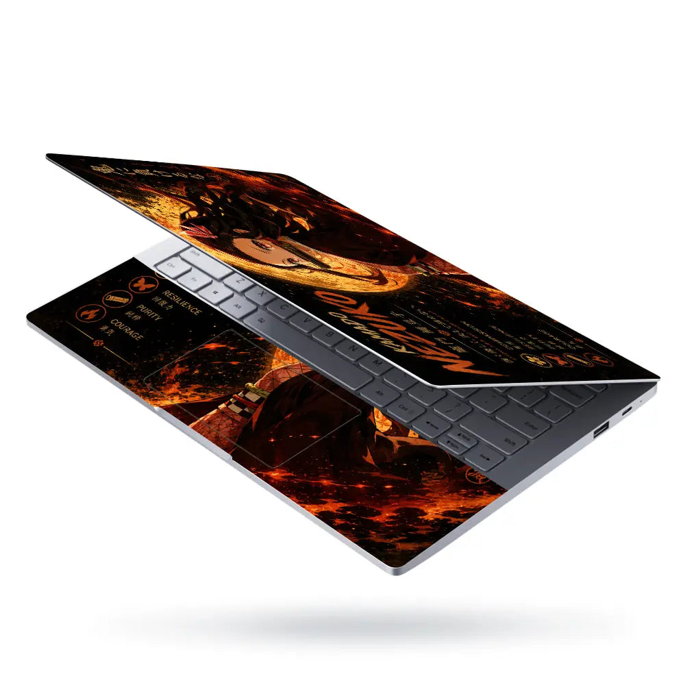 Anime Demon Slayer Nezuko Moon Strength Laptop Skin - View 3