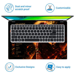 Anime Demon Slayer Nezuko Moon Strength Laptop Skin - View 5