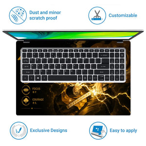 Anime Demon Slayer Zenitsu Strike Lightning Laptop Skin - View 5