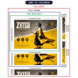Anime Demon Slayer Zenitsu Thunder Breathing Yellow Laptop Skin - View 6