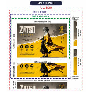 Anime Demon Slayer Zenitsu Thunder Breathing Yellow Laptop Skin - View 7