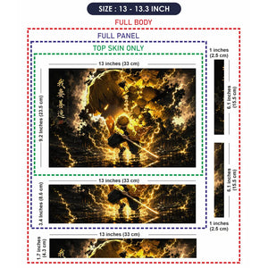 Anime Demon Slayer Zenitsu Thunder Sword Crouch Laptop Skin - View 6