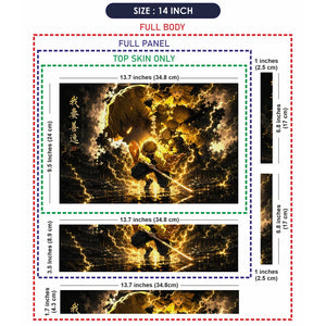 Anime Demon Slayer Zenitsu Thunder Sword Crouch Laptop Skin - View 7