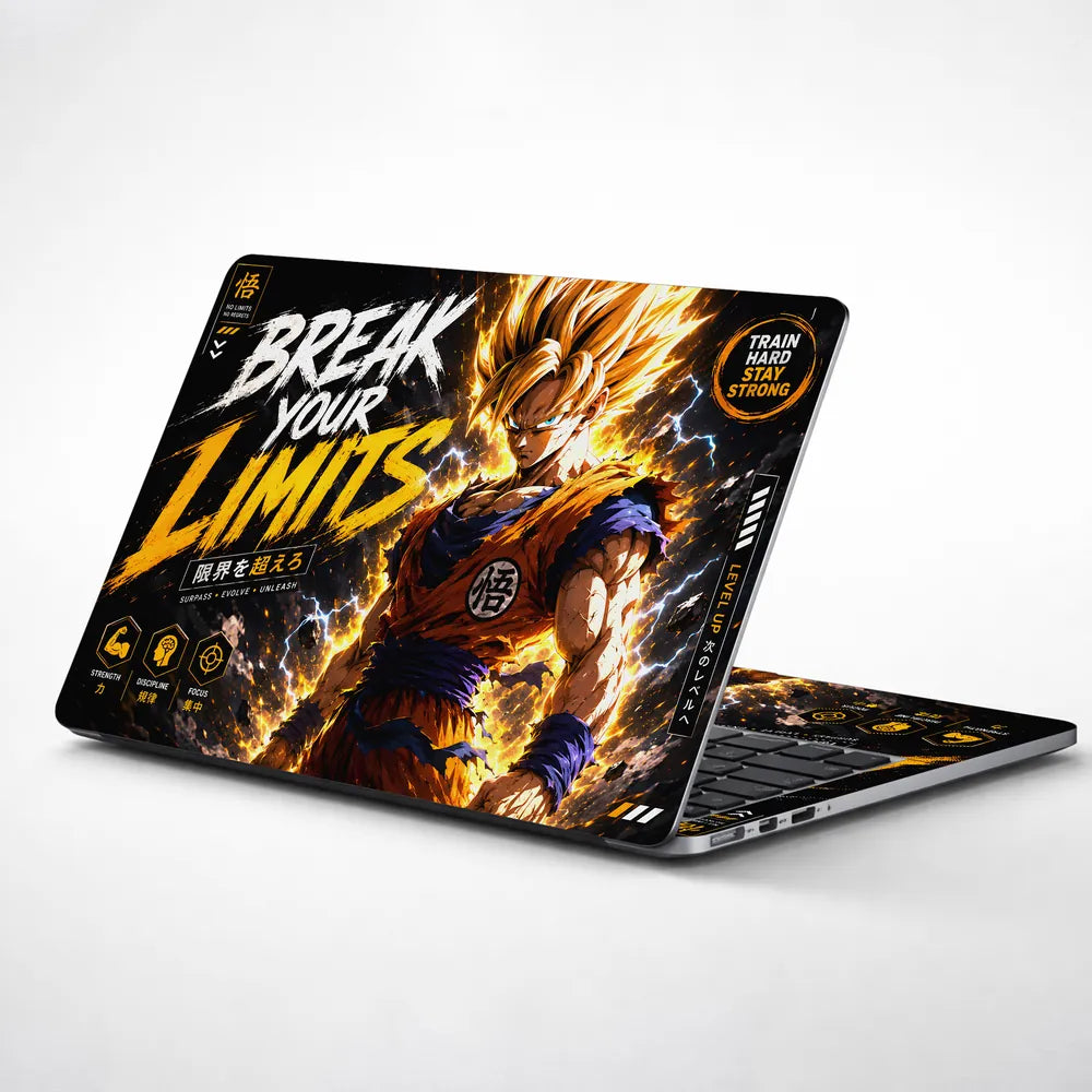 Anime Dragon Ball Goku Break Your Limits Laptop Skin - View 1