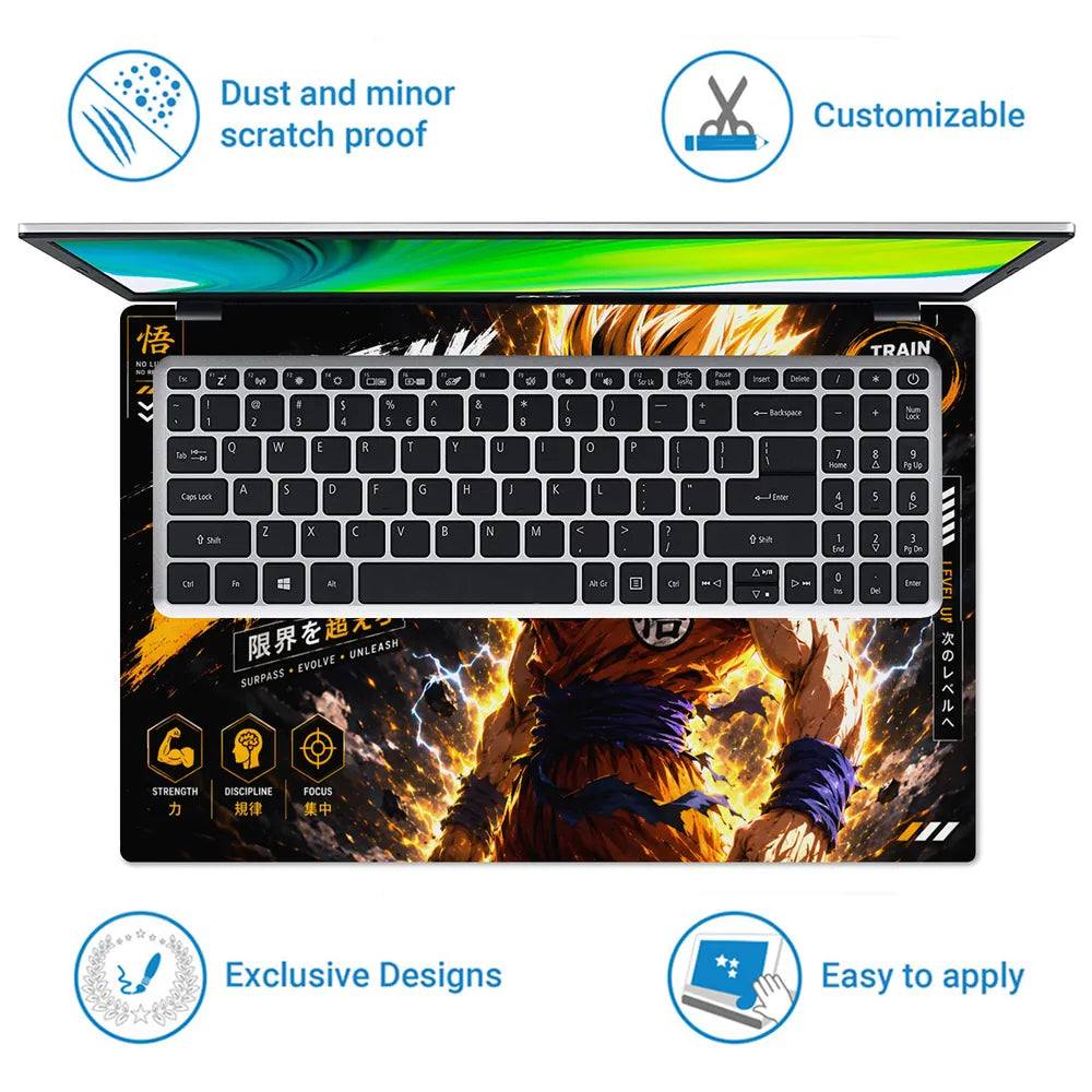 Anime Dragon Ball Goku Break Your Limits Laptop Skin - View 5