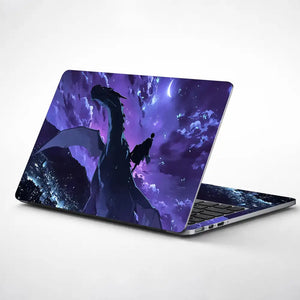 Anime Dragon Rider Night Sky Laptop Skin - View 1