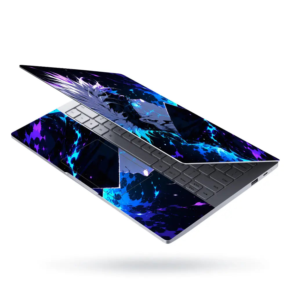 Anime Jujutsu Kaisen Gojo Profile Blue Laptop Skin - View 3