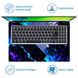 Anime Jujutsu Kaisen Gojo Profile Blue Laptop Skin - View 5