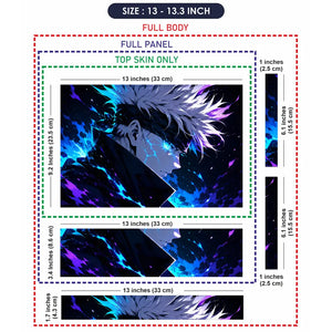 Anime Jujutsu Kaisen Gojo Profile Blue Laptop Skin - View 6