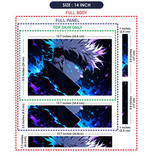 Anime Jujutsu Kaisen Gojo Profile Blue Laptop Skin - View 7