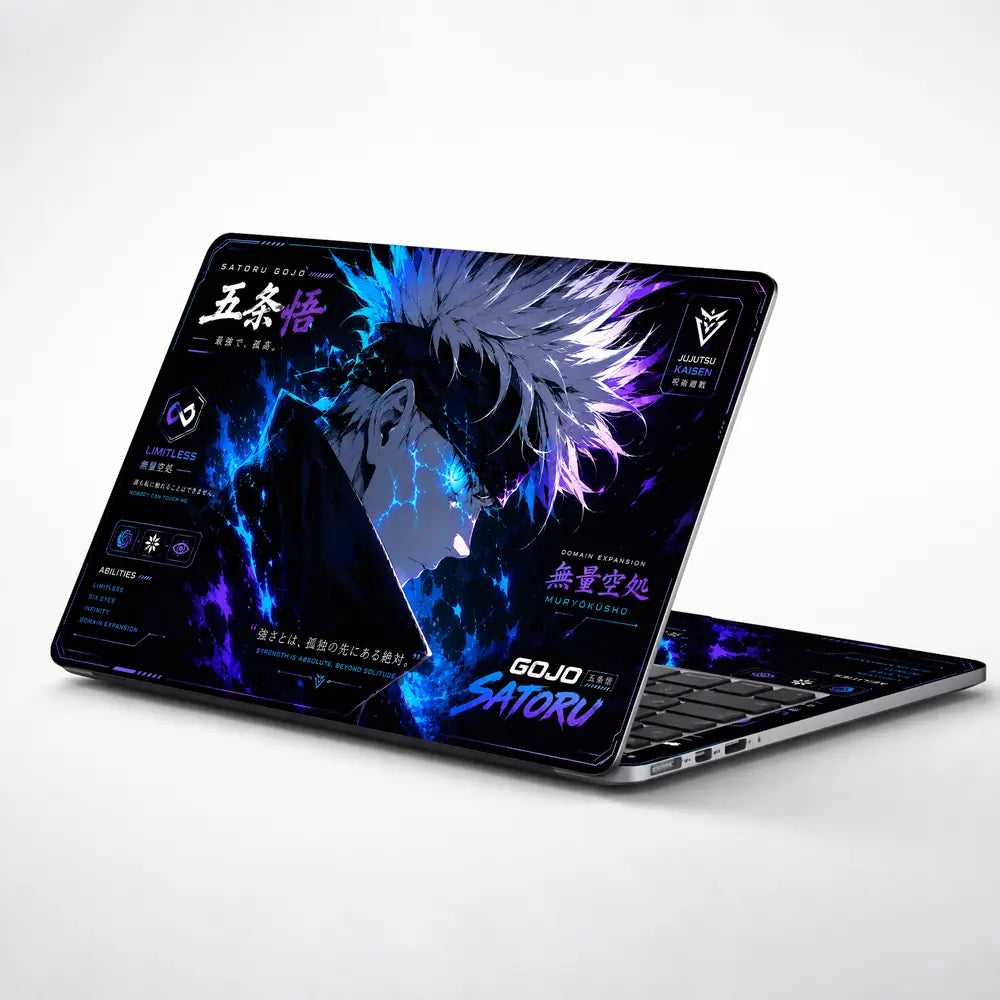 Anime Jujutsu Kaisen Gojo Strongest Alone Card Laptop Skin - View 1