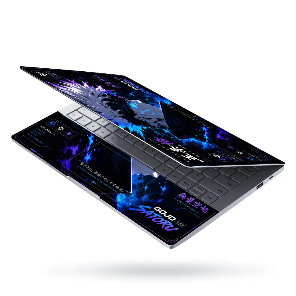 Anime Jujutsu Kaisen Gojo Strongest Alone Card Laptop Skin - View 3