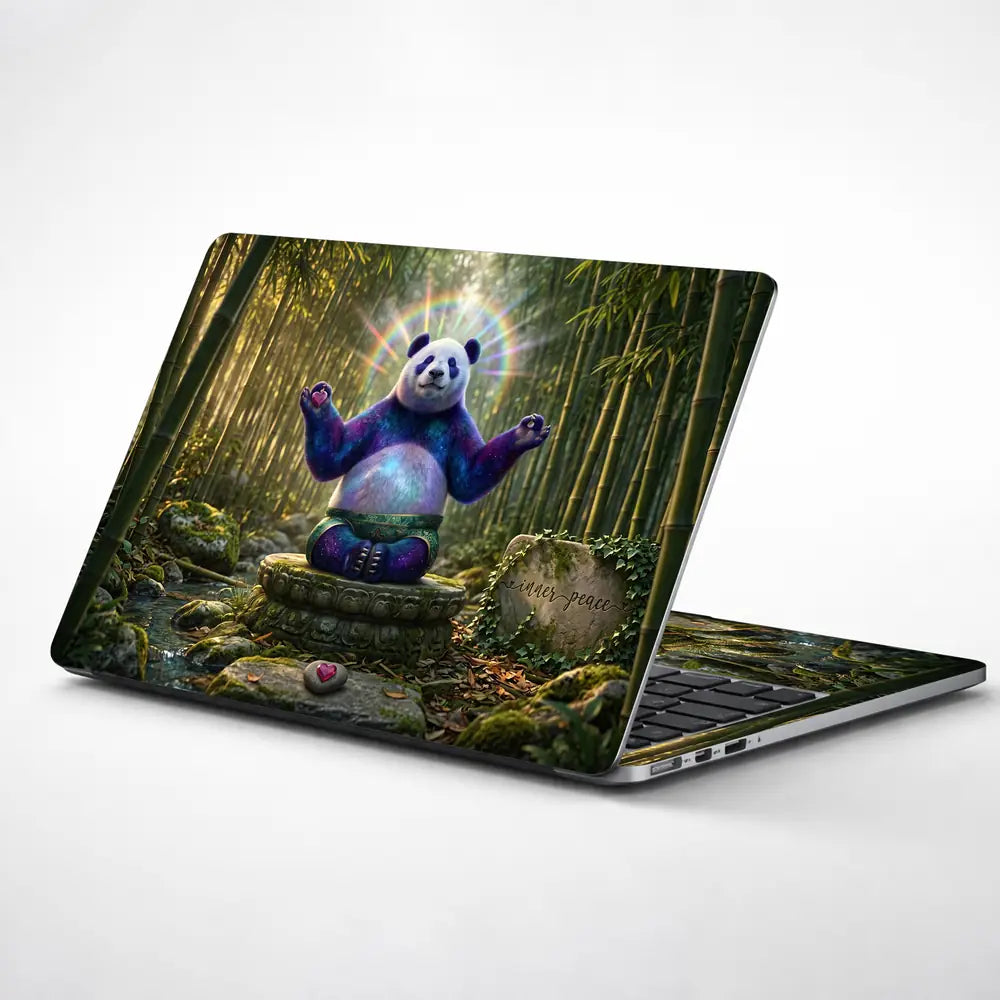 Anime Kung Fu Panda Po Galaxy Bamboo.jpg Laptop Skin - View 1